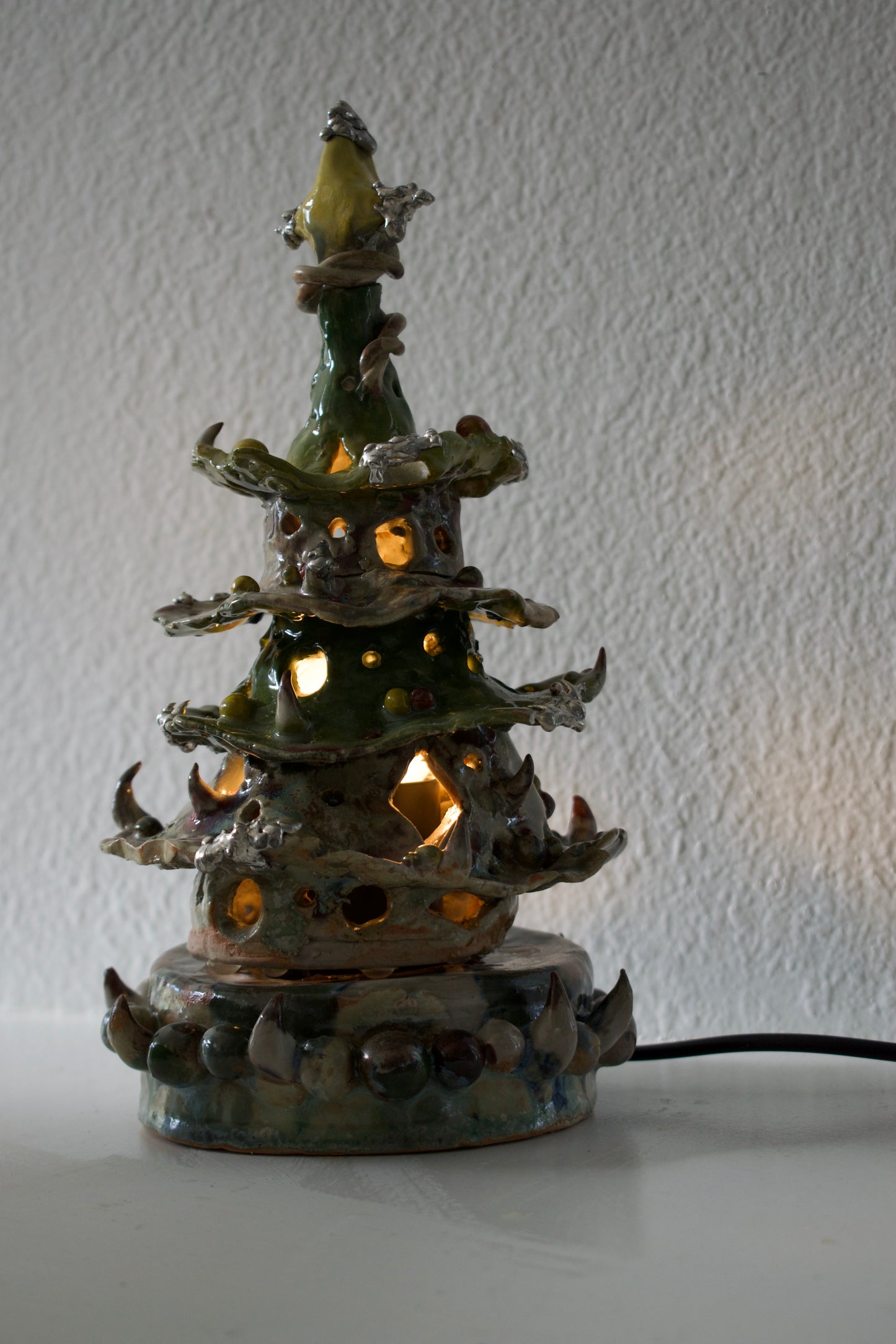 Soldered ceramic lamp "🎄"