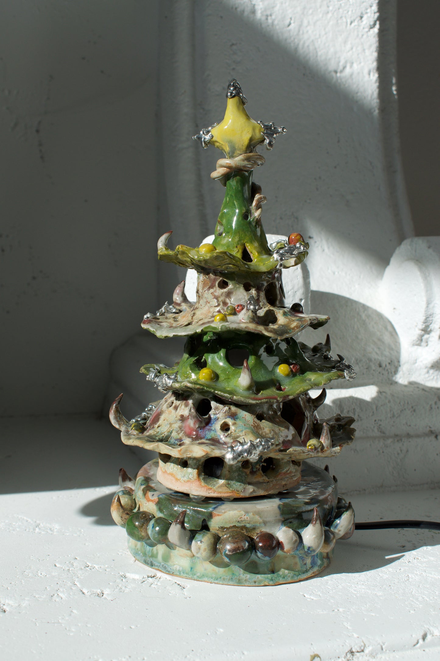 Soldered ceramic lamp "🎄"