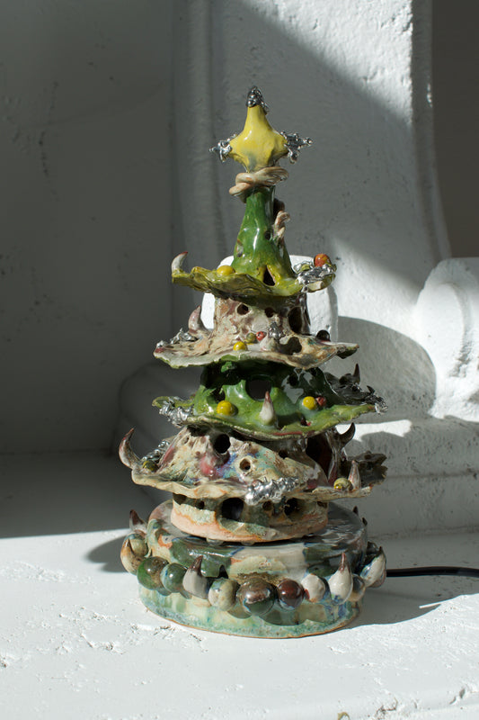 Soldered ceramic lamp "🎄"