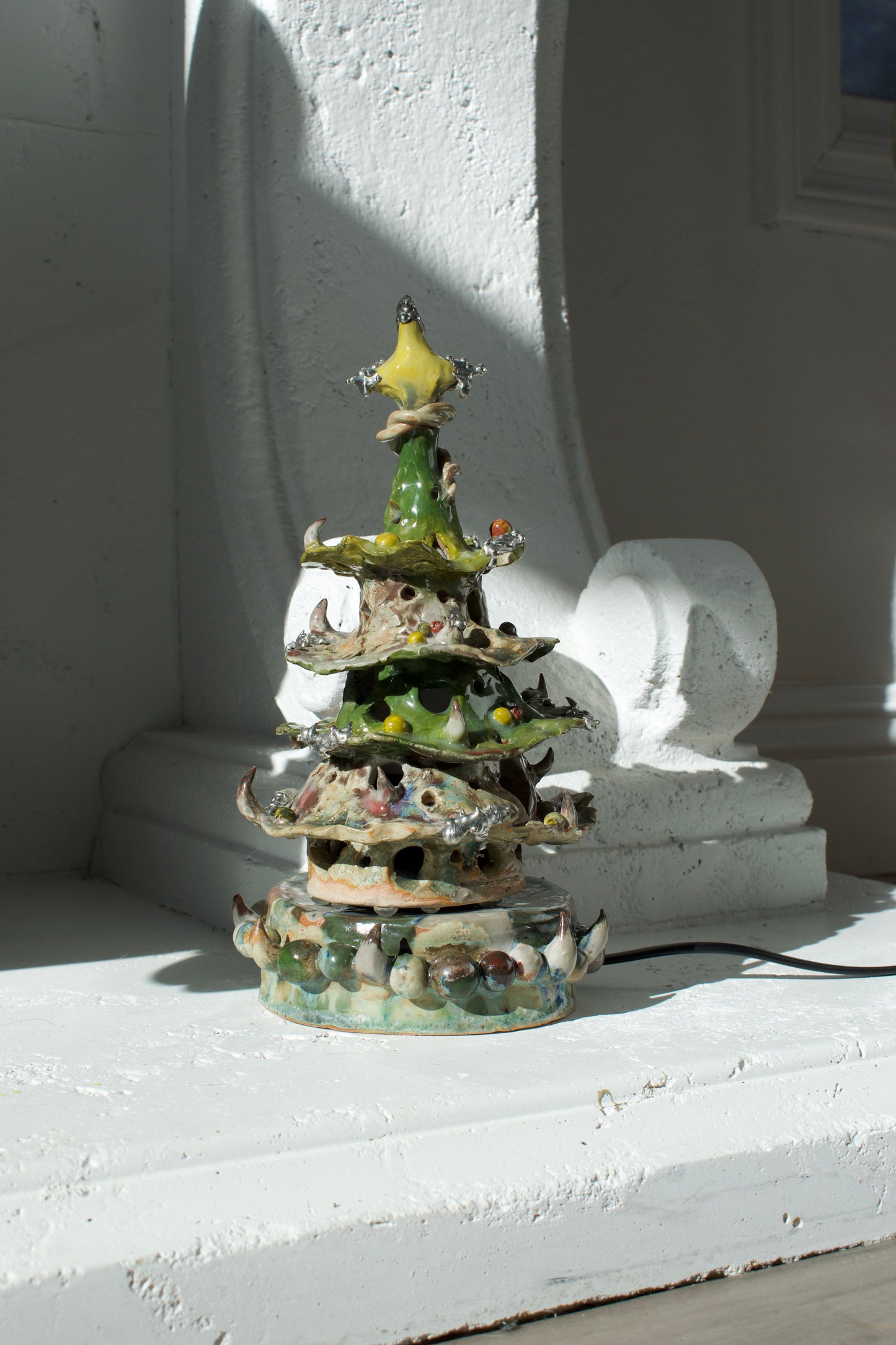 Soldered ceramic lamp "🎄"